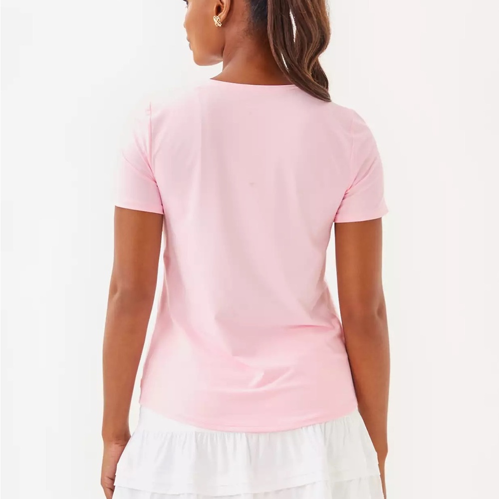 Lilly Pulitzer UPF 50+ Luxletic Westley Active Tee Pink Muse - Picture 3 of 7